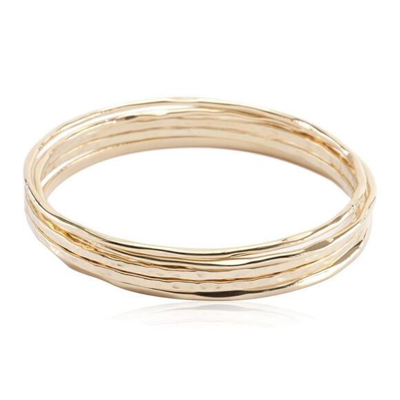 Sara Blaine/eSBe Papillon Bangles - Gold - New - Picture 1 of 4